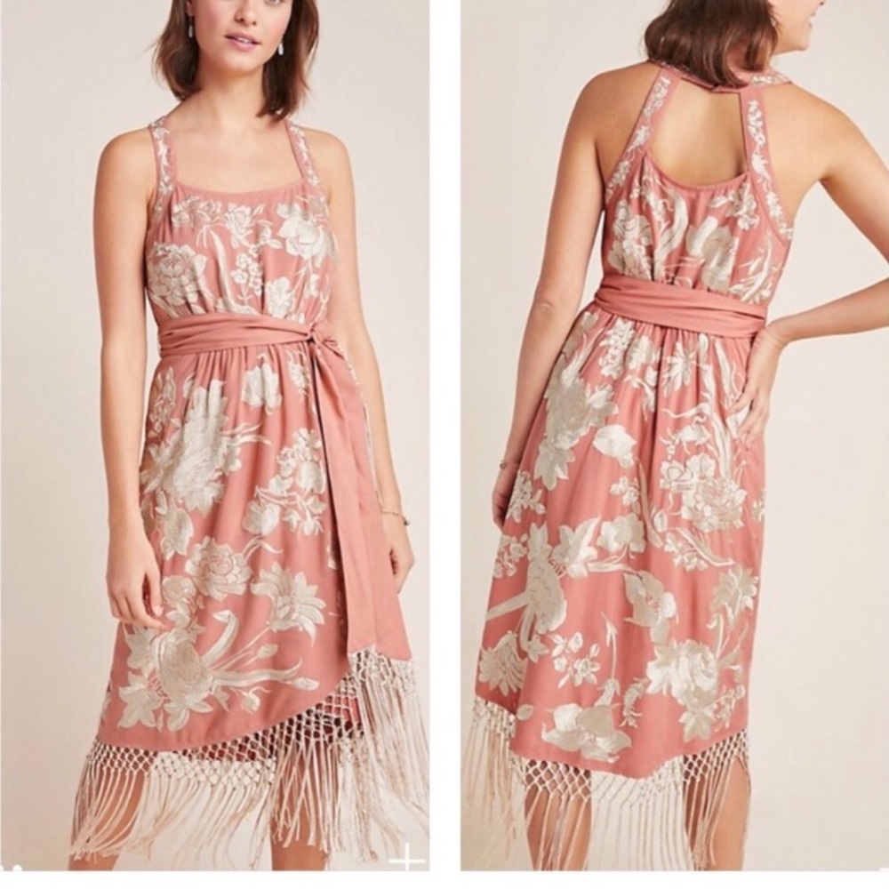 NWT Anthropologie 1920’s Glam fringe flapper dress